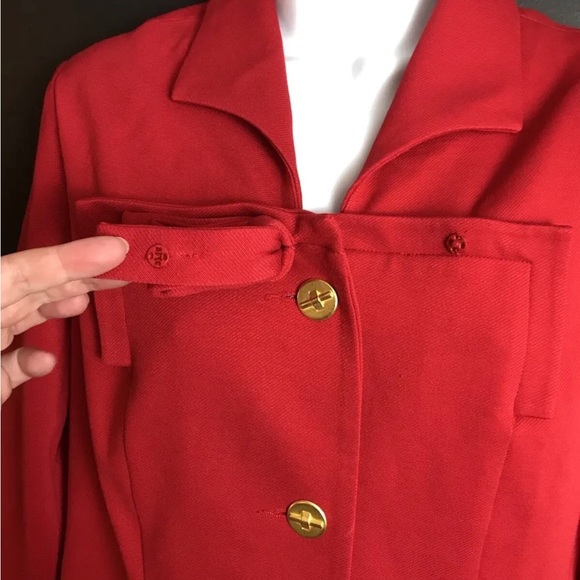 Cabi Collection red Beau bow blazer #3035 cropped size 2 - Picture 4 of 10